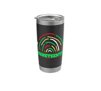 Juneteenth arcobaleno carino divertente donne bambine bambine Bicchiere termico in acciaio inox doppia parete