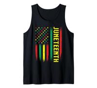 Juneteenth - Bandiera degli Stati Uniti con melanina con Radici africane della Storia Nera Canotta