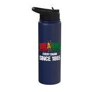 Juneteenth Black 1865 Mese della storia della libertà Stainless Steel Insulated Water Bottle