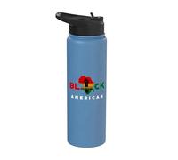 Juneteenth Black 1865: Re del mese della storia della libertà Stainless Steel Insulated Water Bottle