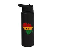 Juneteenth Black 1865: Re del mese della storia della libertà Stainless Steel Insulated Water Bottle