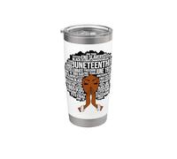 Juneteenth Black Girl Magic Melanina Donne Pelle Marrone Ragazze Bicchiere termico in acciaio inox doppia parete