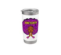 Juneteenth Black Girl Magic Melanina Donne Ragazze Girl Power Bicchiere termico in acciaio inox doppia parete