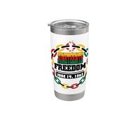 Juneteenth Black History Uomini Donne Bambini Bambini Ragazzi Ragazze Bicchiere termico in acciaio inox doppia parete