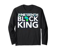 Juneteenth Black King Festa del papà Uomo Melanina Papà Bruh Uomini Maglia a Manica
