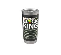 Juneteenth Black King Melanin Dad Fathers Day Men Padre Fun Bicchiere termico in acciaio inox doppia parete