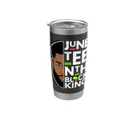 Juneteenth Black King Melanin Padre Papà Uomini Distressed Dada Bicchiere termico in acciaio inox doppia parete