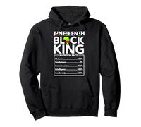 Juneteenth Black King Valori nutrizionali Melanina Uomini Padre Felpa con Cappuccio