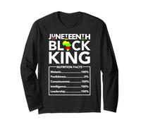 Juneteenth Black King Valori nutrizionali Melanina Uomini Padre Maglia a Manica