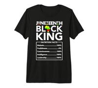 Juneteenth Black King Valori nutrizionali Melanina Uomini Padre Maglietta Premium