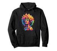 Juneteenth Black Woman Queen Afro African Melanin Dripping Felpa con Cappuccio