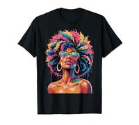 Juneteenth Black Woman Queen Afro African Melanin Dripping Maglietta