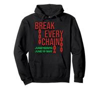 Juneteenth Break Every Chain Freeish 1865 Uomini Donne Ragazzo Ragazza Felpa con Cappuccio