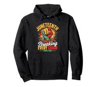 Juneteenth Breaking Every Chain Since 1865 Pride Felpa con Cappuccio
