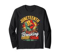 Juneteenth Breaking Every Chain Since 1865 Pride Maglia a Manica