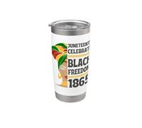 Juneteenth Celebra la libertà nera 1865 Diritti civili africani Bicchiere termico in acciaio inox doppia parete