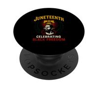 Juneteenth Celebrando Black Freedom Cool Women's African PopSockets PopGrip Adesivo