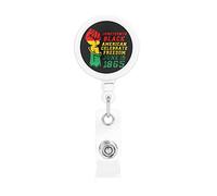 Juneteenth Celebrations Black American Freedom Day Porta badge retrattile Reel Clip Porta carte d'identità per infermiere Studente Impiegato