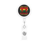 Juneteenth Celebrations Black American Freedom Day Porta badge retrattile Reel Clip Porta carte d'identità per infermiere Studente Impiegato