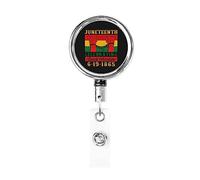 Juneteenth Celebrations Black American Freedom Day Porta badge retrattile Reel Clip Porta carte d'identità per infermiere Studente Impiegato