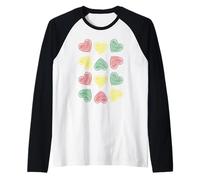 Juneteenth Cuori Neri Storia afroamericana Orgoglio Maglia con Maniche Raglan