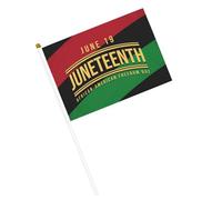 Juneteenth Dal 1865, celebra la libertà con le bandiere africane, piccole bandiere portatili con asta per la decorazione delle feste