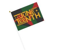 Juneteenth Dal 1865, celebra la libertà con le bandiere africane, piccole bandiere portatili con asta per la decorazione delle feste