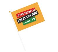 Juneteenth Dal 1865, celebra la libertà con le bandiere africane, piccole bandiere portatili con asta per la decorazione delle feste