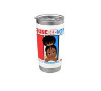 Juneteenth è il mio giorno dell'indipendenza Little Miss Black Queen Bicchiere termico in acciaio inox doppia parete