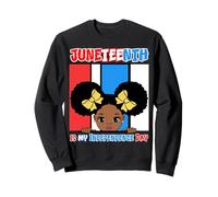 Juneteenth è Il Mio Giorno dell'indipendenza Little Miss Black Queen Felpa