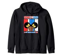 Juneteenth è Il Mio Giorno dell'indipendenza Little Miss Black Queen Felpa con Cappuccio