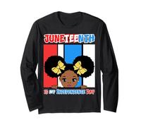 Juneteenth è Il Mio Giorno dell'indipendenza Little Miss Black Queen Maglia a Manica