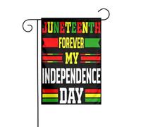 Juneteenth è la mia bandiera da giardino per il giorno dell'indipendenza, 12x18 pollici, bandiere da esterno bifacciali, striscioni di benvenuto, bandiera festiva per decorazioni da giardino per fest