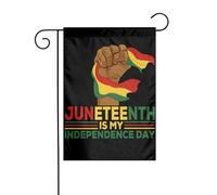 Juneteenth è la mia bandiera da giardino per il mese nero del giorno dell'indipendenza, 12x18 pollici, bandiere da esterno bifacciali, striscioni di benvenuto, bandiera festiva per feste, decorazioni