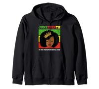 Juneteenth è la mia Regina Nera del Giorno dell'indipendenza Felpa con Cappuccio