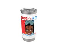 Juneteenth è la regina patriottica della melanina del mio giorno dell'indipendenza Bicchiere termico in acciaio inox doppia parete