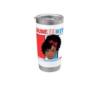 Juneteenth è la regina patriottica della melanina del mio giorno dell'indipendenza Bicchiere termico in acciaio inox doppia parete