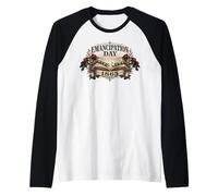 Juneteenth Emancipation Day Freedom 1865 Maglia con Maniche Raglan