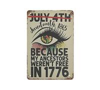 Juneteenth Eye African American Black Lives Matter Retro Targa in metallo Poster in metallo Targa vintage Targa per caffè Bar Home Decorazioni per esterni Cucina Ferro Pittura Cafe Club Man Cave Wall