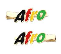 Juneteenth Fermagli per capelli da donna con mappa africana smaltata Power Fist Afro Queen Fermagli per capelli neri Storia Mese di giugno Accessori per capelli africani abiti bomboniere