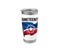 Juneteenth Flag Freedom Day Celebration Bicchiere termico in acciaio inox doppia parete