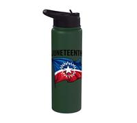 Juneteenth Flag Freedom Day Celebration Stainless Steel Insulated Water Bottle