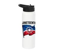 Juneteenth Flag Freedom Day Celebration Stainless Steel Insulated Water Bottle