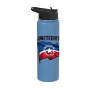 Juneteenth Flag Freedom Day Celebration Stainless Steel Insulated Water Bottle