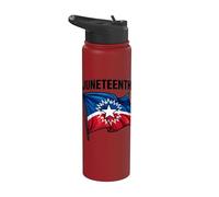 Juneteenth Flag Freedom Day Celebration Stainless Steel Insulated Water Bottle