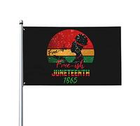 Juneteenth Free-Ish Since 1865 Black History Flag 3x5 Ft One Side Outdoor Farmhouse Yard Sign Bandiera decorativa da giardino con occhielli in ottone