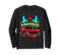 Juneteenth Freedom Day 19 Giugno 1865 Nero Uomini Donne Ragazze Maglia a Manica
