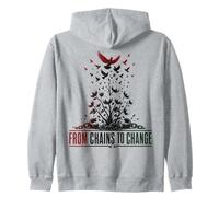 Juneteenth Freedom Day from Chains to Change Felpa con Cappuccio