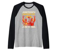 Juneteenth Freedom Day Mese della storia nera africana vintage Maglia con Maniche Raglan