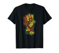 Juneteenth Freedom Day Vintage Pugno Nero Storia Mese Maglietta